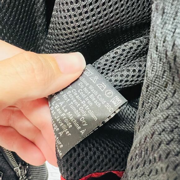 Vintage Thrill Ride Mens Motorcycle Jacket Size XL Black Mesh Padded Belted - Picture 8 of 9